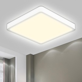 LQWELL® Ceiling Light LED Ceiling Light, IP44 Waterproof Bathroom Lamp Square Flat 24 W 4000 K 2500 LM Modern Simple Lamp Thin for Living Room Bathroom Bedroom Kitchen Balcony Cellar Office 300 x 25