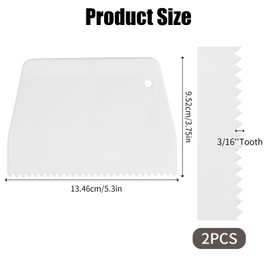 2 Pcs Adhesive Spreader Plastic Trowel 3/16" Tooth Notched Glue Spreader Hardwood Flooring Spreader Plastic Notch Trowel