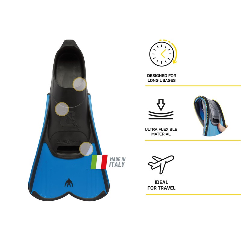 Cressi Men's Light Swimming Fins - Blue, 31/32- UK 12.5/13