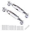 JUXYES Pack of 2 Crystal Cabinet Handles Pulls, Chrome Silver