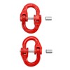QWORK Chain Link Connectors Set, 4 Set 3/8" 7100 lbs