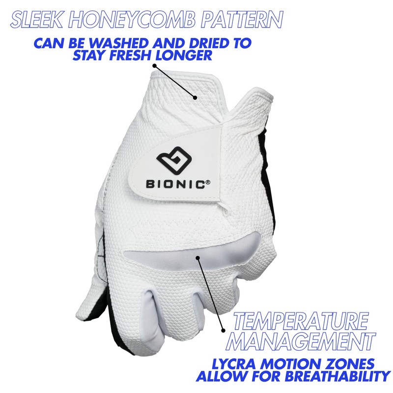 Bionic Men's RelaxGrip 2.0 Golf Glove, 2.0 DX, Left Hand,