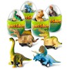 Greingways 4 Pack Dinosaur Pull Back Cars Prefilled Plastic Easter