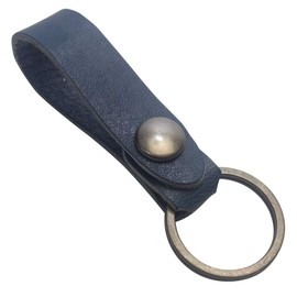 Highstyle Tochigi Leather Key Chain, Base Grade Type, Belt Loop Key Chain, antique/navy