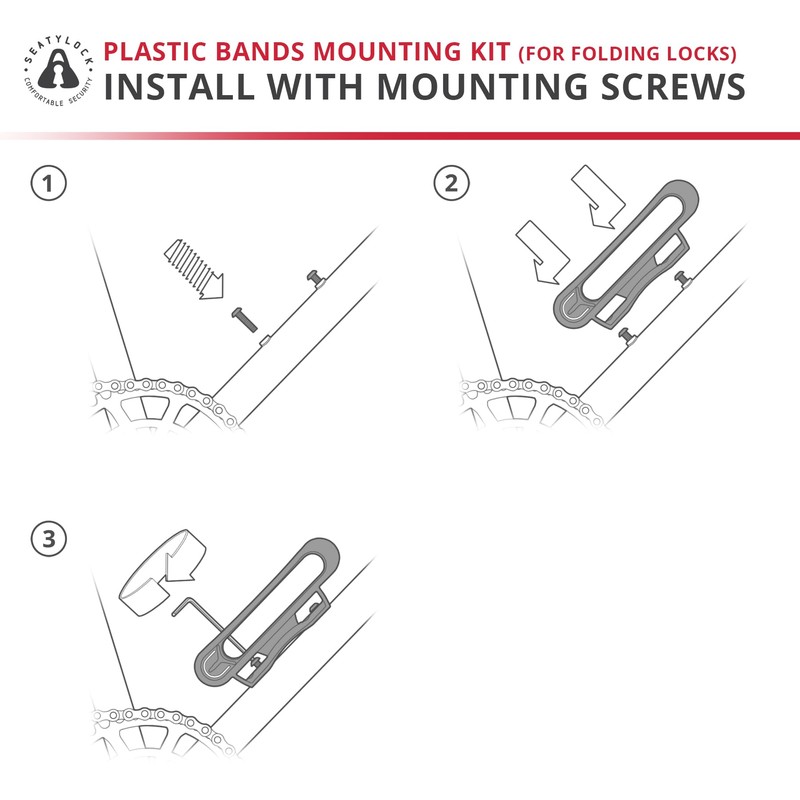 Seatylock FoldyLock Accessory Mounting Kit for Seatylock Folding Bike Locks
