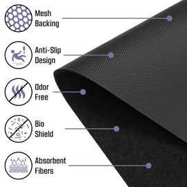 Urinal Mats for Men Bathroom Commercial | Urinal Mats Disposable | 8-Pack Black Odor-Control Urinal Pads for Professional Restroom Hygiene