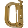 6 Pcs D Shape Plastic Carabiner Hook Brown Molle Carabiner