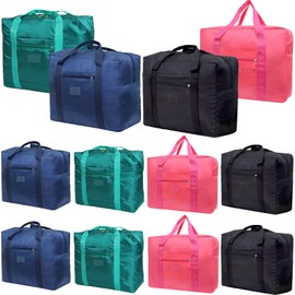 Travel Duffel Bag 12 PCS Foldable Travel Bag Carry on Luggage Bag Waterproof Tote Sports Gym Bag Lightweight Large Weekender Overnight Bag for Women and Men (12 PCS)