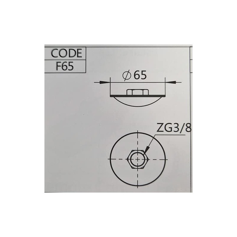 F65 Suction Filter, 3/8" BSP, Max 8L/MIN 65mm