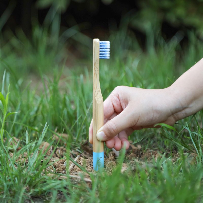 Isshah Kids Bamboo Toothbrushes Biodegradable Handle BPA Free Eco Friendly