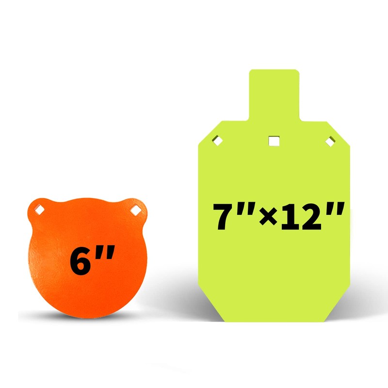 Highwild AR500 Steel Shooting Targets Combo - 6" Gongs & 7"x