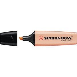 STABILO Boss Original Pastel Highlighters Bevelled Tip 2-5 mm Pack of 3 Peachaa