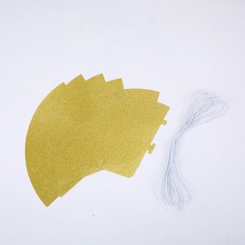 ILUFAM 24PCS Glitter Birthday Party Hats Paper Cone Hats with Elastic Rope for Birthday Festivals Photo Prop Decorations (Gold+Silver)