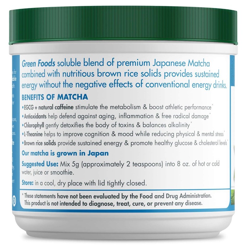 Green Foods Organic Ceremonial Grade Matcha Green Tea from Japan