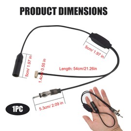 0.6M DAB Antenne Splitter Adapter für Auto Radio, Splitter autoradio, SMB auf DIN Buchse, DAB+ Antennensplitter, FM AM Radiokonnektor, Adapter für Autoradio