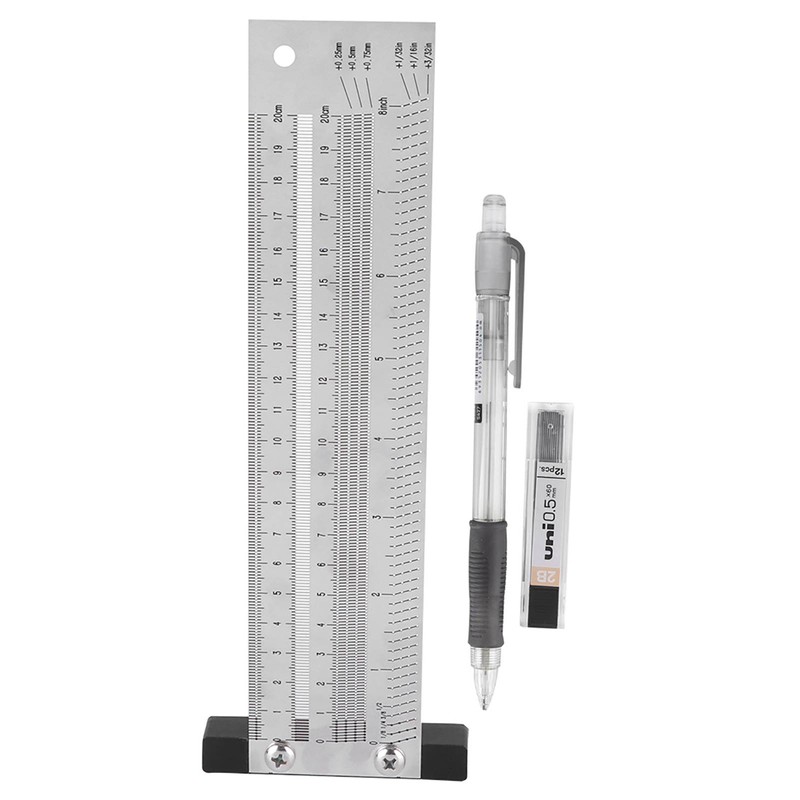 Ultra Precision Marking Ruler Stainless Steel Woodworking Scribing Ruler Gauging