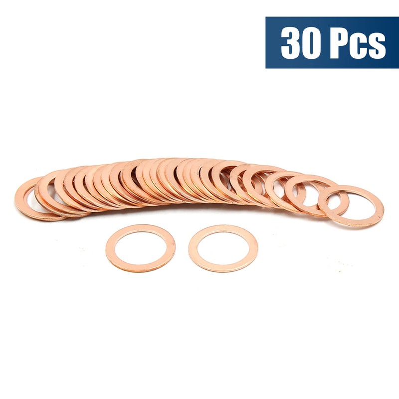 sourcing map Flat Washers Seal Copper Rings Sealing Rings Sealing