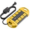 CCCEI GFCI Outdoor Power Strip Weatherproof with 8 AC, Waterproof