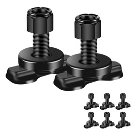 Snblzhef 8 Pcs L-Track Double Lug Threaded Stud Nut Fitting Tie Down Used with L Track Rail for Truck Bed,Trailer Cargo