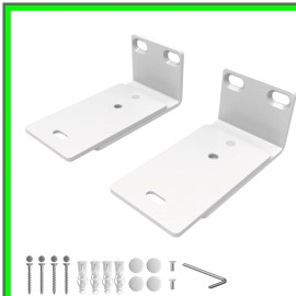 MASDUNCA Adjustable Wall Mount Kit for Smart Soundbars and TV Speakers in White