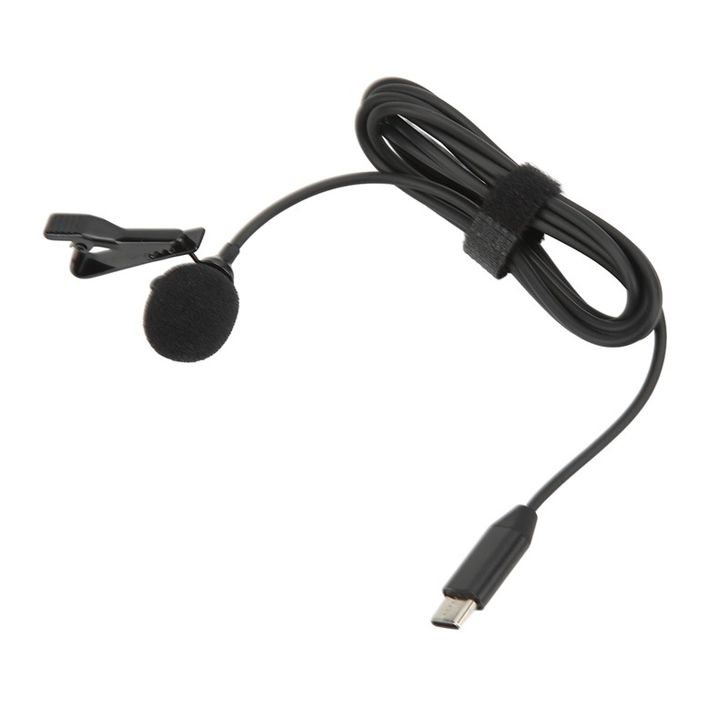 Type C Lavalier Microphone Hifi Sound Noise Cancelling Clip On
