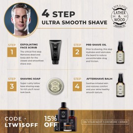 Lather & Wood Shaving Unscented Pre-Shave Oil - 1 oz
