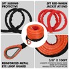 ZESUPER 3/8" x 100ft Synthetic Winch Rope Dyneema 12 Strand