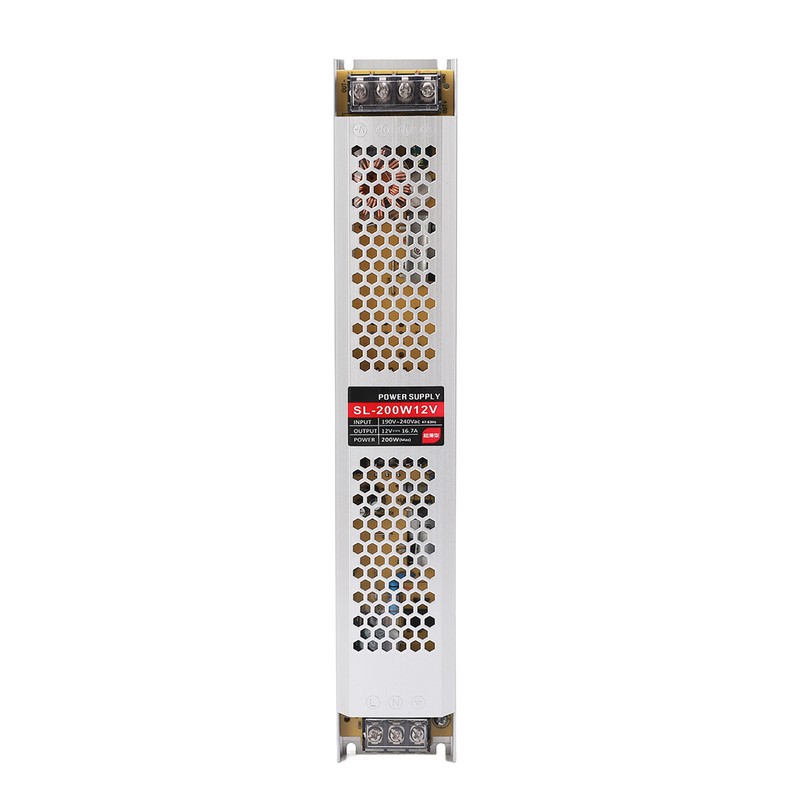 LED Power Supply Ultra Thin 190V‑240V AC Input 12V 16.7A