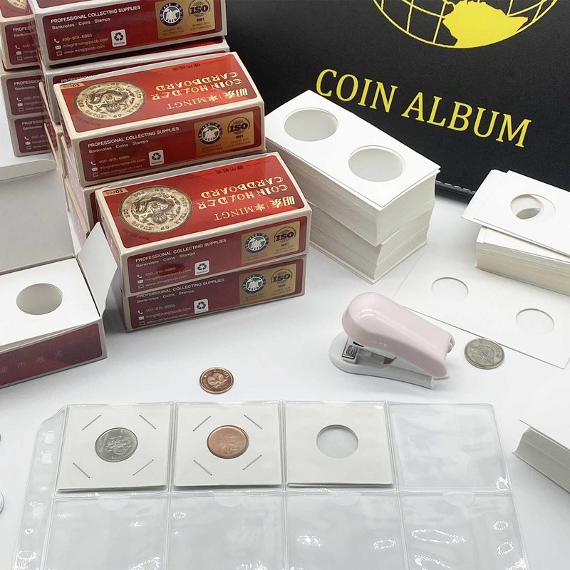300 Pcs Cardboard Coin Flips, 6 Assorted Sizes 2" x