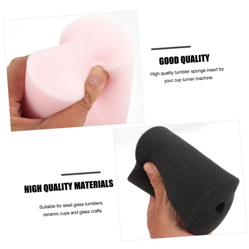 Gadpiparty 6pcs Cylindrical Sponge Inserts for Cup Turner Durable Stable