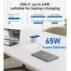 ANNQUAN 4.75" Pop Up Outlet with 65W USB-C,15W Wireless Charger,4