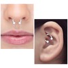 vcmart Plastic Horseshoe Nose Piercing Nose Ring Septum Helix Lip