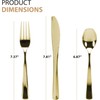 Gold Plastic Silverware Set, 160 Count, Extra Heavy Duty Flatware,