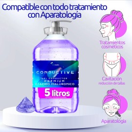 Gel Conductor Con Acido Hialuronico Antiedad Reafirmante 5kg Todo Tipo De Piel Día/noche