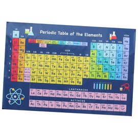 DOITOOL Chemistry Periodic Table Poster Educational Classroom Chart for Science Teachers Brightly Colored Elements with Symbol and Weight Decor for