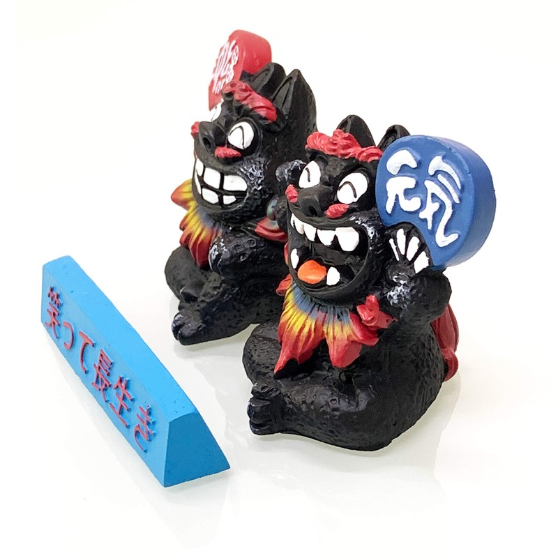 Okinawa Souvenir Shisa Figurine Mini Entrance Long Life Shisa Laughing