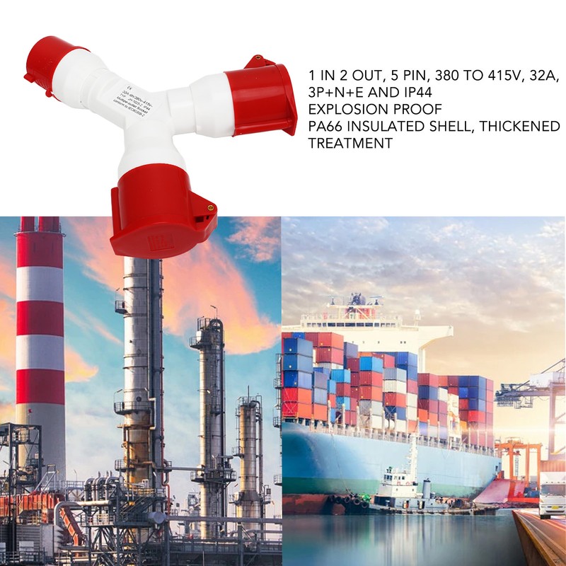 Y Shaped Industrial Plug IP44 Waterproof Industrial Socket Connector Site