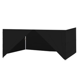 Eurmax USA Full Zippered Walls for 8x12 Easy Pop Up Canopy Tent,4 Walls ONLY(Black)