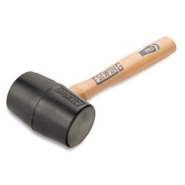 ESTWING Deadhead Rubber Mallet - 12 oz Soft-Face Hammer with Bounce Resistant Head & Hickory Wood Handle - DH-12