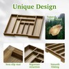 Kiasthome Acacia Wood Kitchen Silverware Drawer Organizer, Expandable Utensil Cutlery