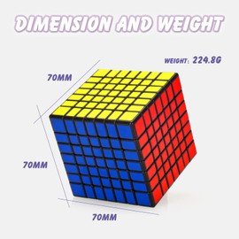 KOSTACHI 7x7 Speed Cube, Professional 7x7x7 Rubik's Cube, Black, 3D Magic Cube, 7x7, Toy for Adults & Children
