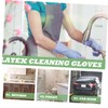 Gatuida Reusable Household Cleaning Gloves Yellow and Green Latex Dishwashing