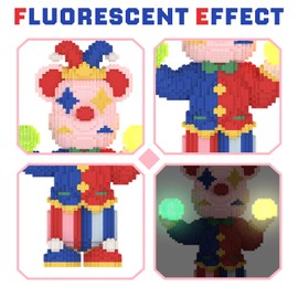 MEIGESI Bear Building Blocks (5000 PCS) | 700% Bear Display Model | Micro 3D Animal Building Blocks with Drawer | Fluorescence Design | Idea for Home & Office Decor | CZ7739