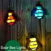 3pcs Solar Bee Lights Cute Innovative Iron Art Solar Powered