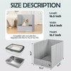 MEEXPAWS Cat Litter Box Enclosure, Foldable Splash Guard, Pee Shield