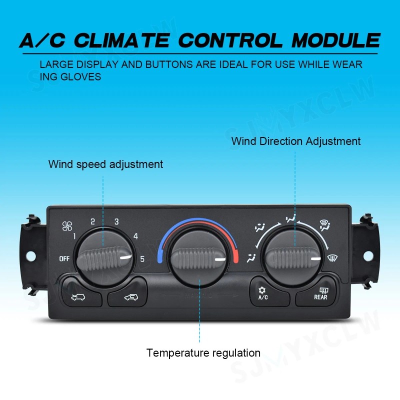 SJMYXCLW AC Heater Climate Control Module 599-218 For 2001-2002 GMC