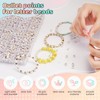 FZIIVQU 1450 Pieces Letter Beads Kit, 4x7 mm Gold Acrylic