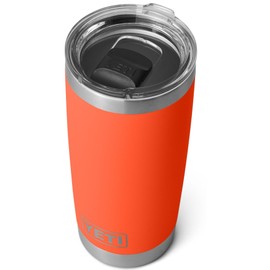 YETI Rambler Tumbler, Vaccum Insulated Stainless Steel Tumbler with Magslider Lid, Papaya, 20 oz (591 ml)