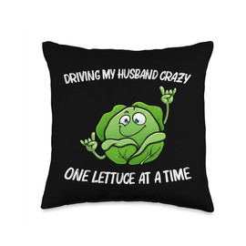 Cool Lettuce For Women Mom Vegetarian Vegan Food Vegetable Throw Pillow