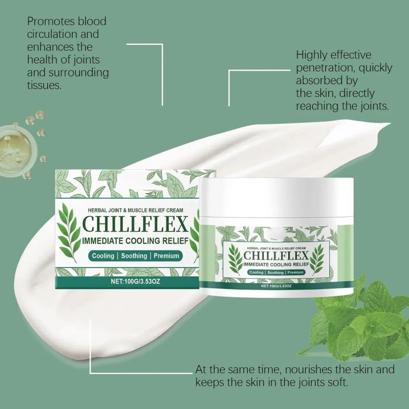 Crema Calmante Con Mentol Chillflex, Pomada Calmante Para La